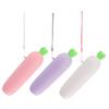 Cabilock 3Pcs Carrot Toothbrush Cup portable toothbrush cup toothbrush carrying bottle containers with lids travel toothpaste Toothbrush Storage Holder toothbrush tube travel bottle pp sock view 1