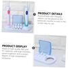 Cabilock 3 pcs Toothbrush head storage box travel container electric toothbrush travel case toothbrush holder wall electric tootbrush travel charger white cover PC storage -mounted view 4