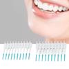 A K Homes -Soft Interdental Brush, 200pcs Silicone Head Safe Floss Toothpick Brush Portable Plaque Removal with Case for Travel for Oral Care Mint Green | view 2