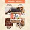 FIT MUSCLES Chocolate Peanut Butter Crunchy, Roasted Peanuts, Chocolate paste - Brown Sugar - Sea salt, 24 g Protein, Gluten Free, 100% Organic Plant based Peanut Butter Crunchy (550 G) view 4