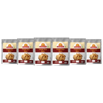 Ghotaram Chaat Papdi Bhel Puri||Chat Puri||Chat Papdi||Dahi Bhalla||Dahi Chaat Triangle Trikoni Mathri||Evening Tea Time Snacks Namkeen Crispy Ready to Eat Lachaa Papdi Mathi-1Kg*6Pack
