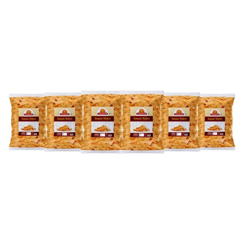 Ghotaram Kufri Sindhuri Potato Chips Tomato/Tomato Wafers Chips Tangy Tomato Flavoured Aloo Wafers Fried Potato Chips Wafers Snacks Namkeen | Utsav Party Festive Savoury Snack-900g*6Pack