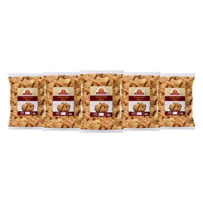 Ghotaram Bumbai Nagariya Homemade Ajwain Namkeen Mathi, Indian Masala Crispy Khasta Matthi, Healthy and Hygienic Snacks, Delightful Ready to Eat Mathri | Dahi Papdi Mathri-850g*5Pack