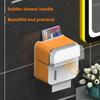 bosig Tissue Box Cover Rectangular Waterproof Wall-Mounted Non-Perforated Tissue Box, ABS Material, Suitable for All Kinds of Pumping Paper, Toilet Paper, Roll view 2