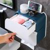 bosig Tissue Box Cover Rectangular Waterproof Wall-Mounted Non-Perforated Tissue Box, ABS Material, Suitable for All Kinds of Pumping Paper, Toilet Paper, Roll view 3
