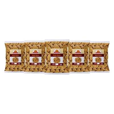 Ghotaram Homemade Rajasthani Crispy Ajwain Methi Mathri Made In Healthy Ground Nut Oil | Ready to Eat Methi Matthi Snacks Chai-Tea Party Snacks | Namkeen Dry Mathri Savoury Sanck-1Kg*5Pack