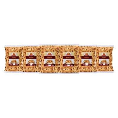 Ghotaram Pure & Healthy Lachha Mathi Salone Mathri | Nimki | Evening Tea Time Snacks | Crispy | Namkeen | Ready to eat | Snacks | Preservatives Free | Gift Snack No Preservatives-900g*6Pack