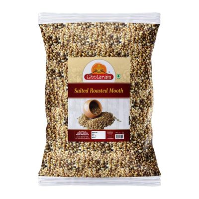 Ghotaram Roasted Savoury Snack Naripayaru Moth Matki Namkeen Snack Suitable for Vegans | Organic Sprouted Moth (Roasted) Snack | Ready to Eat Healthy Evening Party Snack Nashta-900g*1Pack
