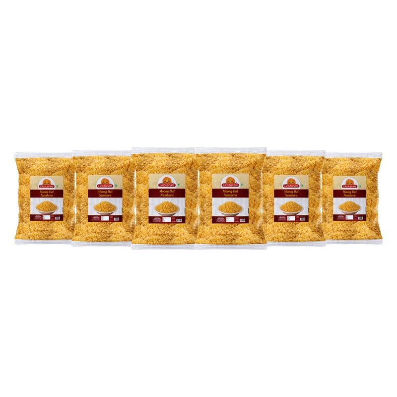 Ghotaram Vindhya Pradesh Moong Dal Namkeen Tasty Moong Dal | Crispy Crunchy Indian Snack Namkeen | All age group Favorite Teatime Snack of India | Made with All Natural Ingredients-900g*6Pack