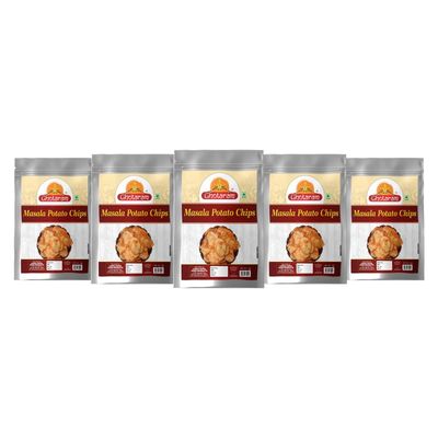 Ghotaram Uralaikilangu Aloo Batata Alu PATTA Wafer/Patta Chips/Red Chilli Aloo Chips Low Fat Masala PATTA Wafer||Tasty Yummy Snack Healthy Snack||Favorite Teatime Savoury Snack-850g*5Pack