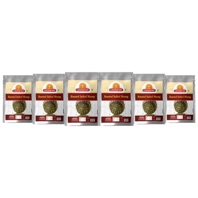 Ghotaram Marwari Roasted Green Moong Namkeen Snack | Roasted Healthy Mung Bean Namkeen Snack/Rich in Protein/Ready to Eat Party Savoury Snack Healthy Diet Namkeen Snack-1Kg*6Pack