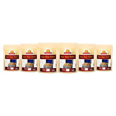 Ghotaram Bachcho Ka Favourite Tasty Yummy Healthy Snack All purpose flour Kaju Mathri Matthi | Made In Groundnut oil Crispy Ready to Eat Matthi Mathi Mattri Namkin Namkeen Snack-900g*6Pack