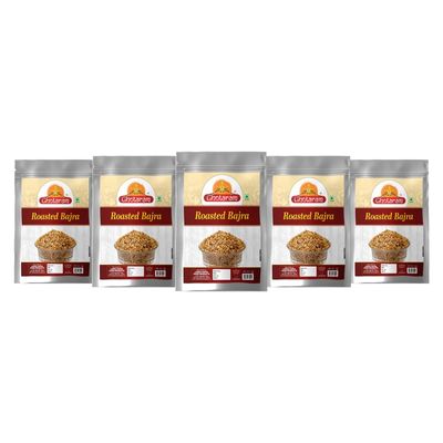 Ghotaram Roasted Bajra Mix Namkeen Snacks for foodie Indians | Roasted Healthy Munchies | Diet Namkeen & Snacks High in Protein Bajra Puff Masala Evening Tea Time Roasted Snack-850g*5Pack