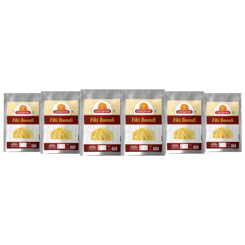 Ghotaram Shekhawati Kara Boondi Fried crispy & spicy bengal gram flour balls||All time favourite indian snacks/Namkeen|Ready to eat No Preservatives Light snacks||Boondi for Raitha-1Kg*6Pack
