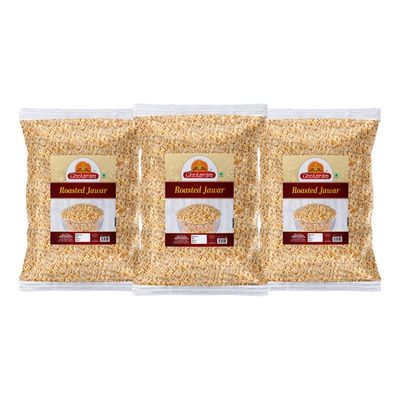 Ghotaram Jowar Puffs Tasty Crunchy Puffs | Protein Puffs | Gluten Free, Low Fat Jowar | Healthy Roasted Snacks Eat Smart | Roasted Jowar Mix - Salted Puffs Bachcho Ka Favourite-280g*3Pack