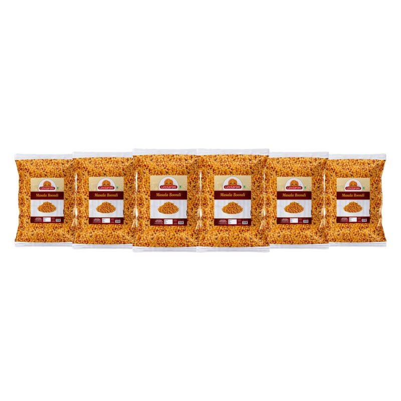 Ghotaram Masala Boondi | Raita Boondi Snacks | Masala Boondi Spicy & Crunchy Snacks | Rajasthani Masala Boondi | Charkhi Boondi | Fresh Masala Bundi yogurt/Curd Buttermilk bundi-900g*6Pack