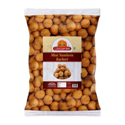 Ghotaram Authentic Nagpur Gol Kachauri Namkeen Snack | Perfect Choice for Snacks Party | Spicy Crispy Patty | Dry Kachori Nashta Naashta | Filled with Baked Masala Moong Mung Dal-250 * 1Pack