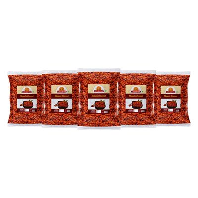 Ghotaram Namkeen Masala Peanuts/Earthnuts Party Time Snack | Made In Groundnut oil | Crispy Munchy Ready to Eat Healthy Snack | Masala Ground Nuts Namkeen Snack Festive Namkeen-850g*5Pack