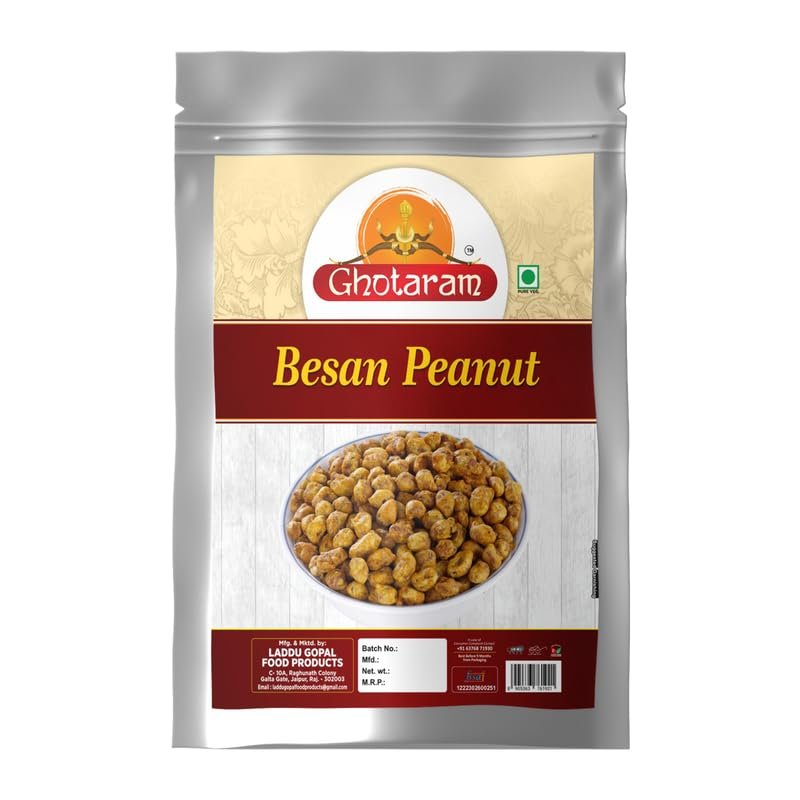 Ghotaram Special Chilly Coated Peanuts for Evening Gupshup Crispy Snacks Local Snacks Masala Kadalai MAGIC Masala Peanut Pakoda | Ready to Eat Crispy Namkeen Savoury Snack-850g*1Pack