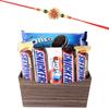 SFU E Com Crearmy Almond Chocolate With Orbit Mixed Fruit Chewing Gum Hamper | Rakhi Chocolate for Brother | Jadtar Rakhi With Chocolates | Roli, Chawal, Chandan, Misri | 1009 view 1