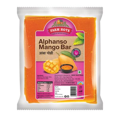 Farm Hots Alphonso Mango Bar /Aam papad (Amba Poli) 100 Grams