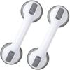 2 Pack Grab Bars for Shower 12Inch Shower Handle with Strong Hold Suction Cup for Bathroom No Drilling Waterproof Handicap Grab Bars for Seniors, Elderly, Children view 1