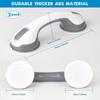 2 Pack Grab Bars for Shower 12Inch Shower Handle with Strong Hold Suction Cup for Bathroom No Drilling Waterproof Handicap Grab Bars for Seniors, Elderly, Children view 2