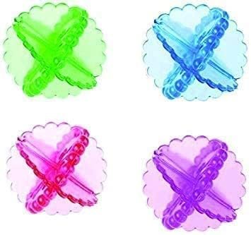 Nexellar Colorfull Washing Ball - 4 Pcs Silicone Washing Machine Ball, Reusable Washing Laundry Dryer Ball, Durable Cloth Cleaning Ball, Anti-Wrap Protection Fabric Softener Washing Clothes Ball