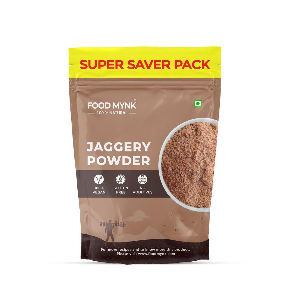 Food Mynk Jaggery Powder (1Kg) | Jaggery Powder Organic | Nattu Sakkarai | Bellam Powder | Sugarcane Jaggery Powder (1Kg)