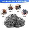 AH Store Stainless Steel Scrubber  Steel Scrubber Pad Used for Dishes, Pots, Pans, and Ovens. Easy Scouring Scrubber for Tough Kitchen Cleaning. (Pack of 18 Pcs) view 3