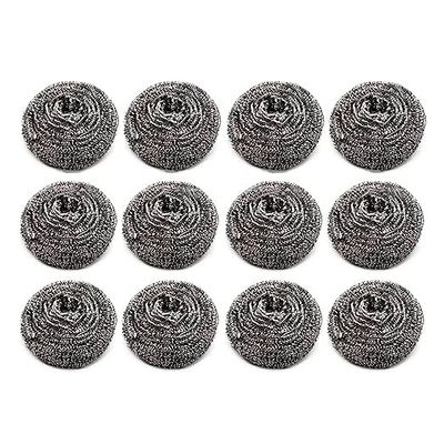 AH Store Stainless Steel Scrubber Steel Scrubber Pad Used for Dishes, Pots, Pans, and Ovens. Easy Scouring Scrubber for Tough Kitchen Cleaning. (Pack of 06 Pcs)
