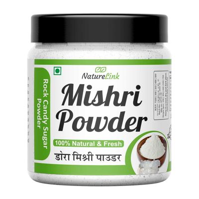 Nature Link Mishri Powder, Misri Powder, Thread Mishri Powder, Dhaga Mishri Powder, Dhage Wali Mishri Powder, Rock Candy Sugar Powder (Jar) 400g