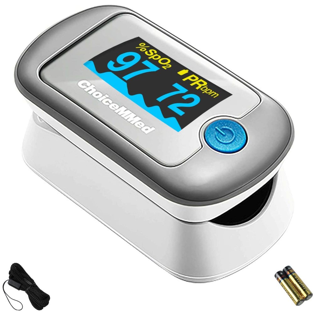 ChoiceMMed MD300CN330 FingerTip Pulse Oximeter | Pulse Rate | Oxygen Saturation | High Accuracy | Easy Operate & Carry - Pack of 1 (Grey)