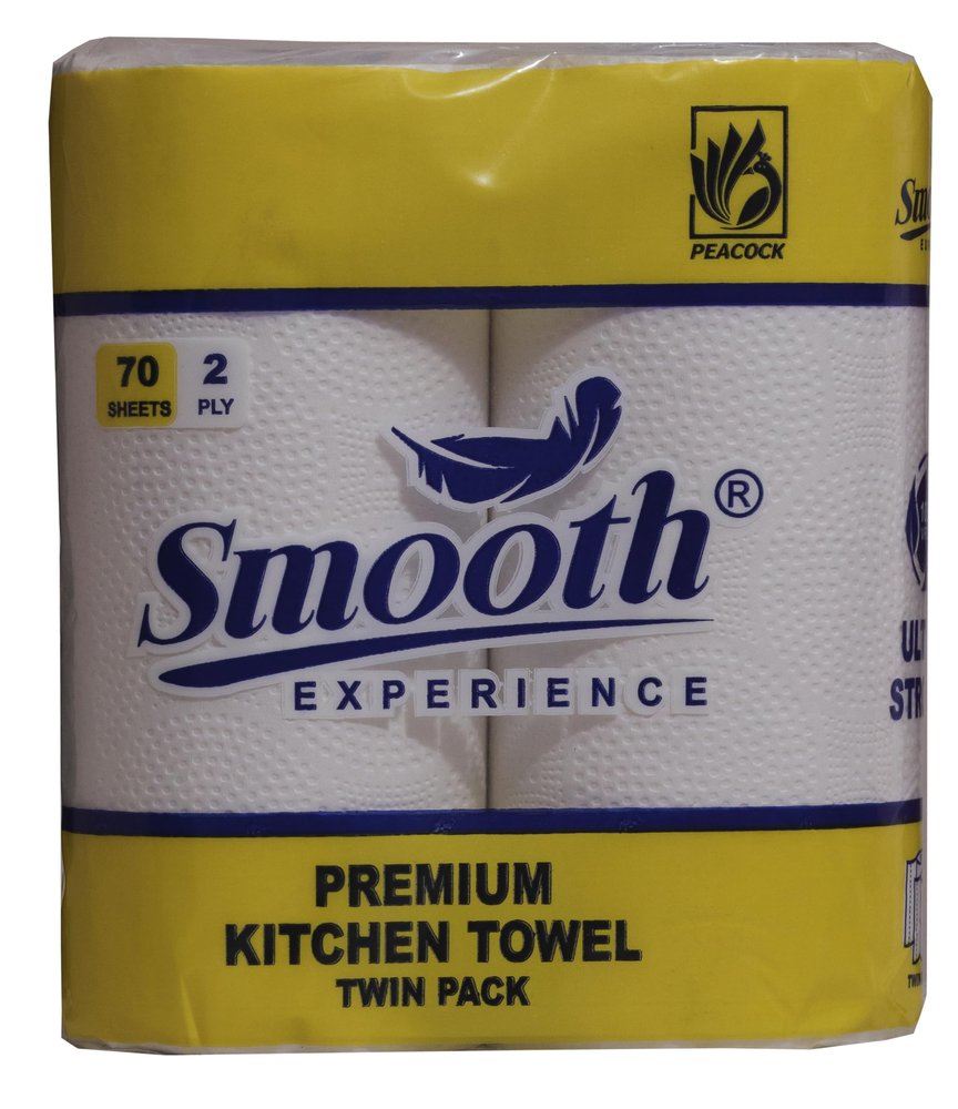 Smooth 2 Ply Premium Kitchen Towel Twin Pack 70 Sheet (Pack of 3)