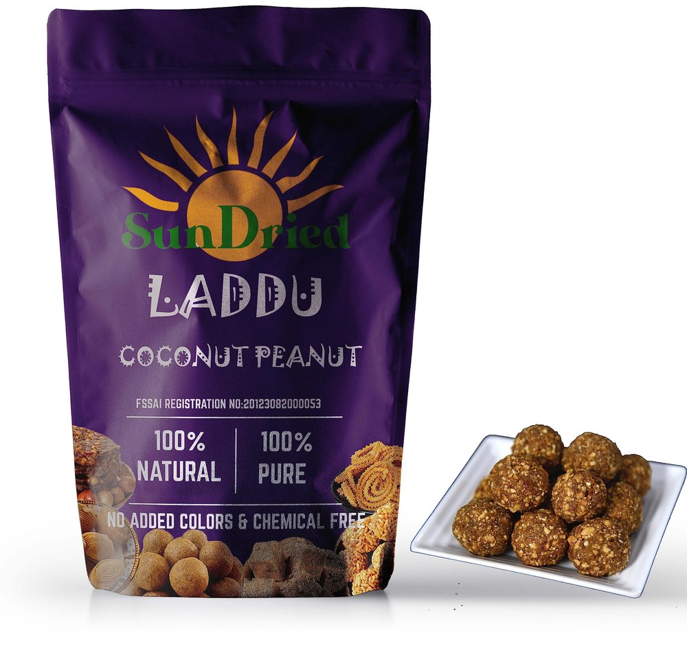 Coconut Peanut Laddu | Jaggery Coconut Peanut Laddu | Kobbari Palli Laddu | Coconut Groundnut Balls - 500 grams