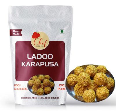 Karapusa Laddu | Karakajjam |Sev | Sanna Karampusa Undalu | Jaggery Karampusa Ladoo - 250 grams