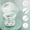 Mouth Guard Case, Leakage Free Pretty Design Portable Clean Storage Denture Box PP with Brush for Outdoor (White) view 3