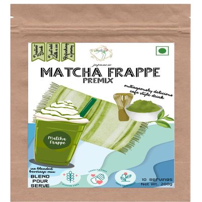 Alla's Posh Flavors Frappe Mix | Instant Drink | Just Add Milk & Ice | Caf Style Frappuccino at Home in 2 minutes (Matcha)