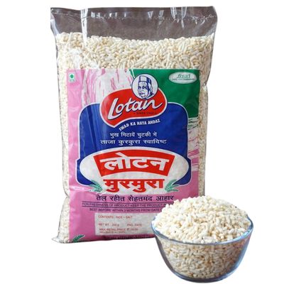 Lotan Crunchy and Flavorful Lotan Murmura Puffed Rice Snack | Light and Airy Indian Delicacy Bursting with Savory Goodness for Snack Time Delight (400 gm)