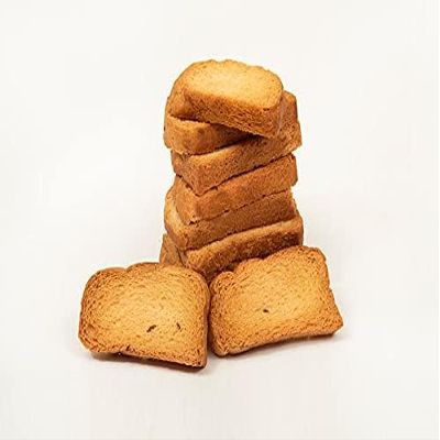 Organic Bites Kaju Butter Rusk I Kaju Butter Tost I crunchy and crispy cookies/biscuits - 400 gm