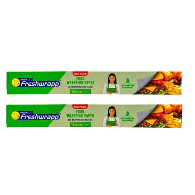 Freshwrapp Greaseproof Food Wrapping Paper (10 Meter) Pack of 2