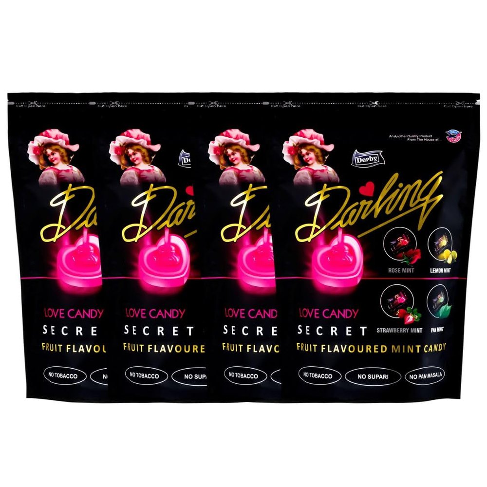 Derby Combo Pack Of 4 (Darling Secret Assorted) Standy Pouch. | Birthday PArty | Return Gift to your Friends & Family | Swad Jo Rishton Me Mithas Laye.