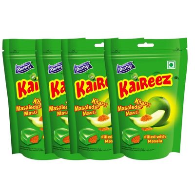 Derby Combo Pack Of 4 Standy Pouch. | Birthday PArty | Return Gift to your Friends & Family | Swad Jo Rishton Me Mithas Laye. (Derby Kaireez Pack of 4)