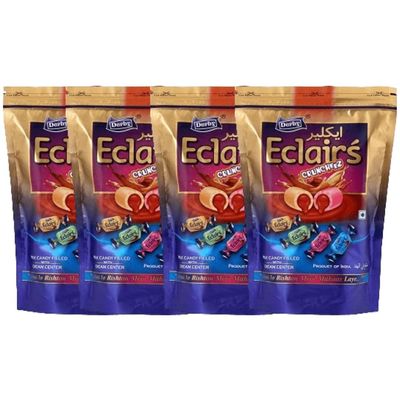 Derby Combo Pack Of 4 Standy Pouch. | Swad Jo Rishton Me Mithas Laye. (Derby Assorted Eclair Pack Of 4)