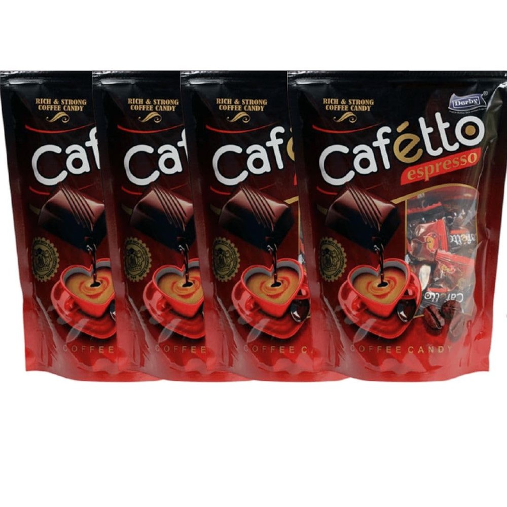 Derby Combo Pack Of 4 Standy Pouch.|Birthday Party|Coffee|Return Gift To Your Friends & Family|Swad Jo Rishton Me Mithas Laye. (Cafetto Pack Of 4),0.45 Grams