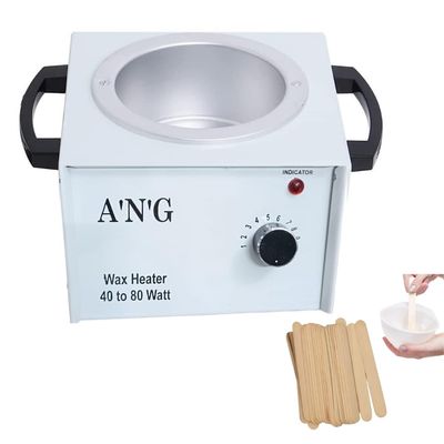 Doberyl A.N.G Warmer Hot Wax Heater Temperature Control Waxing Procedures with Hair Removal Wooden knife (10 Spetulas Free)
