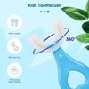 DELILAH Toothbrush for Kids with U Shaped Silicone Brush Head for 360 Degree Cleaning Suitable For 2-6 Years, Manual, Heart Design, Multicolor view 3