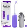 DALUCI 500ML Portable Bidet Spray for Toilet  Handheld Retractable Jet Sprayer with Anti-Slip Bottle & Angled Nozzle | Travel-Friendly Personal Hygiene Cleaner with Carry Bag (Multicolor) view 1