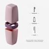 EXCLUZO Toothpaste Holder Cup Portable Travel Container Electric Case Flosser Storage Organizer Case Dual Mugs Toothpaste Holder AURH view 4