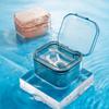 LOOM TREE Tportable Denture Case Container Waterproof Drain Organizer Holder Soaking Blue| Oral Care | Denture Care view 4